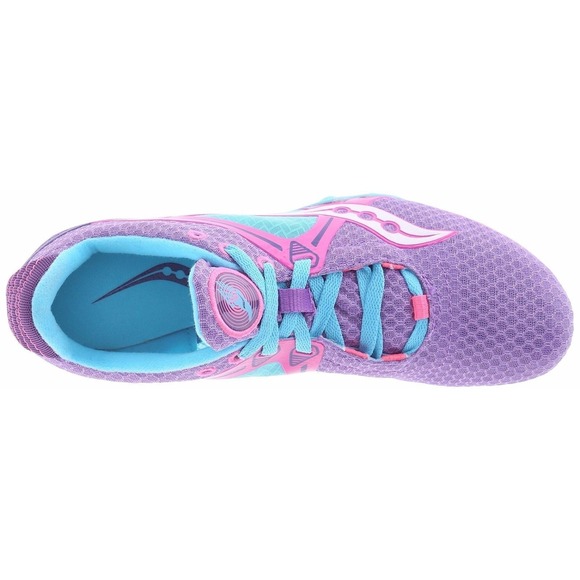 NIB! Saucony Velocity 5 Track Cleats 10188-3 Purple Pink Blue, Sz:10.5 (b23) - Picture 4 of 6